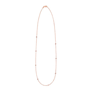 14K Rose Gold Diamonds by the Yard Necklace