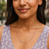 14K Rose Gold Diamonds by the Yard Necklace thumbnail 3