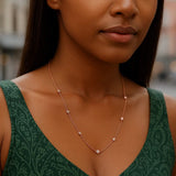 14K Rose Gold Diamonds by the Yard Necklace thumbnail 4