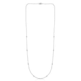 14K White Gold Diamonds by the Yard Necklace thumbnail 2