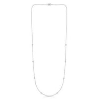 14K White Gold Diamonds by the Yard Necklace