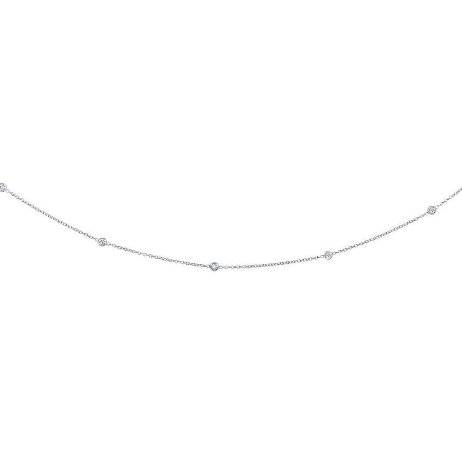 14K White Gold Diamonds by the Yard Necklace