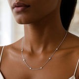 14K White Gold Diamonds by the Yard Necklace thumbnail 5