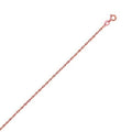 14K rose gold rope chain in a fine 0.95 mm twisted-link pattern
