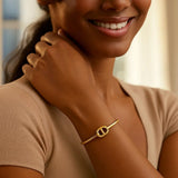 Single Mariner Link Bangle in 14K Yellow Gold (12.00 mm) thumbnail 5
