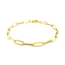 Load image into Gallery viewer, 14K Yellow Gold Bold Paperclip Chain Bracelet (4.20 mm)