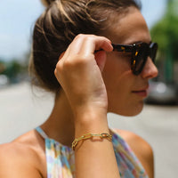 14K Yellow Gold Bold Paperclip Chain Bracelet (4.20 mm)