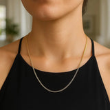 14k Yellow Gold Light Gourmette Chain (2.20 mm) thumbnail 4