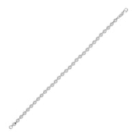14K White Gold Disco Diamond Cut Bead Bracelet (4.00 mm)