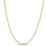 Moon Cut Bead Chain in 14k Yellow Gold (2.00 mm) thumbnail 2