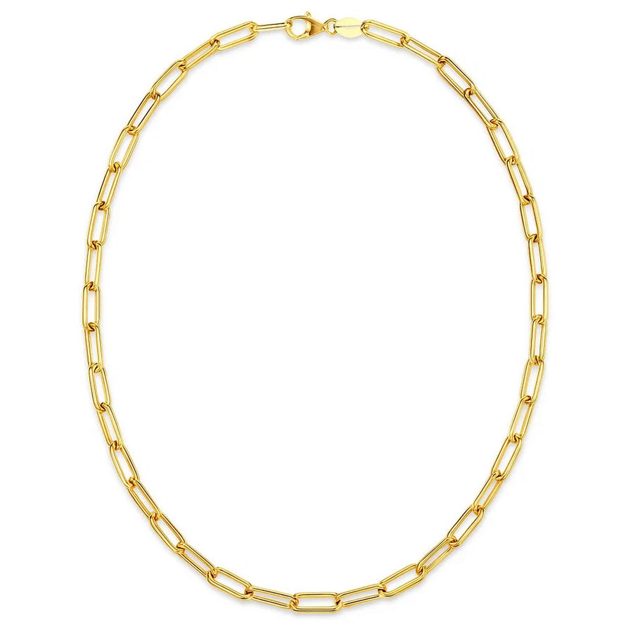 14K Yellow Gold Paperclip Chain (4.0 mm)