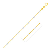 Load image into Gallery viewer, Bar Links Pendant Chain in 14k Two Tone Gold (1.00 mm)