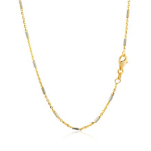 Load image into Gallery viewer, Bar Links Pendant Chain in 14k Two Tone Gold (1.40 mm)