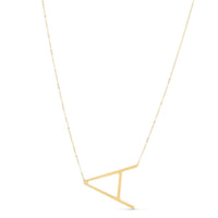 14K Yellow Gold Yours Truly Large Initial A Necklace