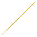 14K yellow gold bead bracelet with 4.00 mm polished round beads