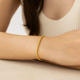 14K Yellow Gold Bead Bracelet (4.00 mm) thumbnail 2