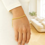 14K Yellow Gold Bead Bracelet (4.00 mm) thumbnail 3