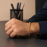Lite Rope Chain Bracelet in 10k Yellow Gold  (4.00 mm) thumbnail 5