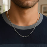 14k White Gold Round Cable Link Chain (2.6 mm) thumbnail 5