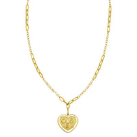 14K Yellow Gold Lucky Forever Heart Necklace