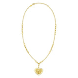 14K Yellow Gold Lucky Forever Heart Necklace thumbnail 2