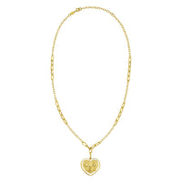 14K Yellow Gold Lucky Forever Heart Necklace