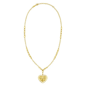 14K Yellow Gold Lucky Forever Heart Necklace