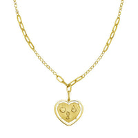 14K Yellow Gold Lucky Forever Heart Necklace