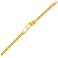 14K yellow gold ID bracelet with 3.00 mm double rope chain