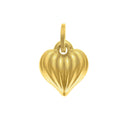 14K yellow gold puffy heart charm pendant with polished heart shape