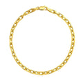 14K yellow gold French cable chain bracelet, 2.50 mm links