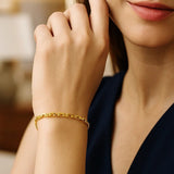 14k Yellow Gold French Cable Chain Bracelet  (2.50 mm) thumbnail 3