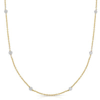 14K Yellow Gold Diamonds by the Yard Necklace