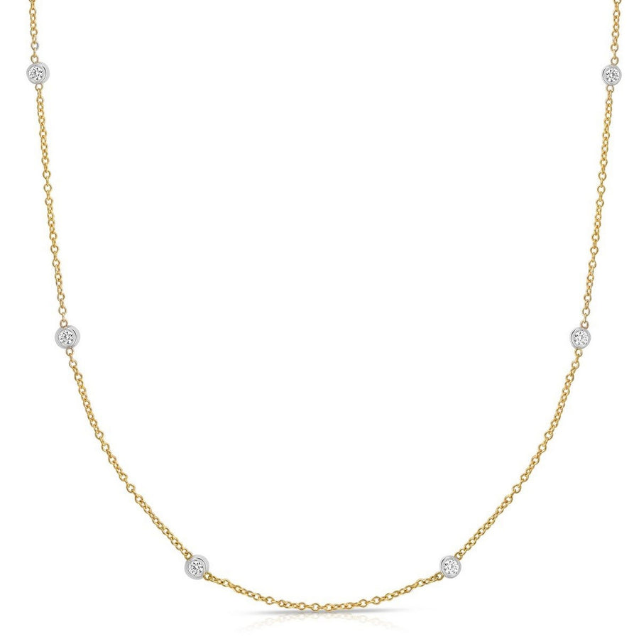 14K Yellow Gold Diamonds by the Yard Necklace