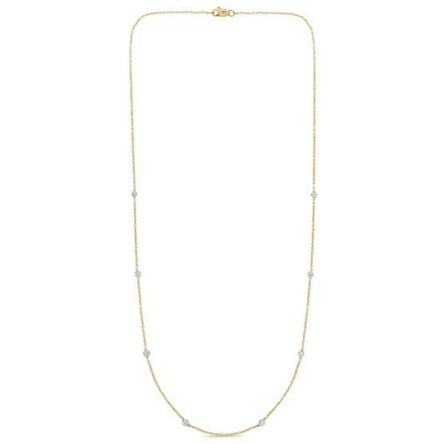 14K Yellow Gold Diamonds by the Yard Necklace