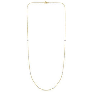 14K Yellow Gold Diamonds by the Yard Necklace