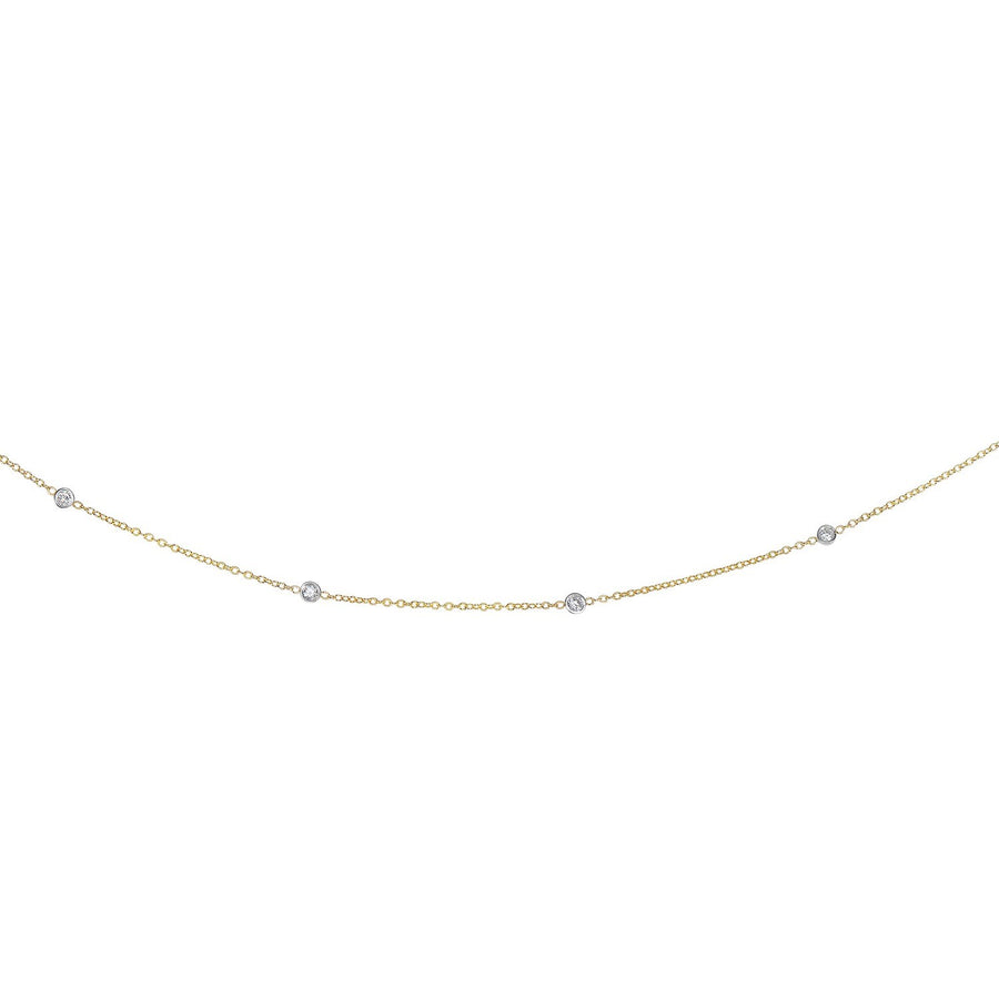 14K Yellow Gold Diamonds by the Yard Necklace