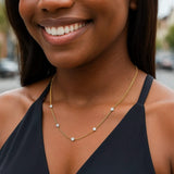 14K Yellow Gold Diamonds by the Yard Necklace thumbnail 5