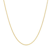 14k Yellow Gold Oval Cable Link Chain (1.10 mm)