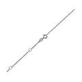 14K white gold double extendable rope chain in a fine 0.85 mm gauge