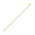 14K two-tone gold bead bracelet with 2.60 mm yellow and white gold beads