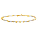 Two Tone Pallina Bead Bracelet in 14K Gold (2.60 mm) thumbnail 2