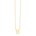 14K yellow gold Taurus zodiac pendant necklace with soldered bail
