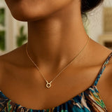 14K Yellow Gold Taurus Necklace thumbnail 4