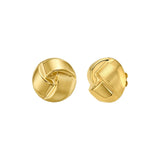 14K Yellow Gold Polished Large Fancy Knot Stud Earrings thumbnail 1