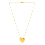 Large Puffed Heart Necklace in 14K Yellow Gold thumbnail 2