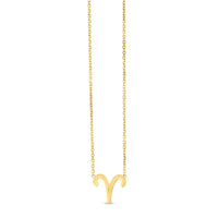 14K Yellow Gold Aries Necklace
