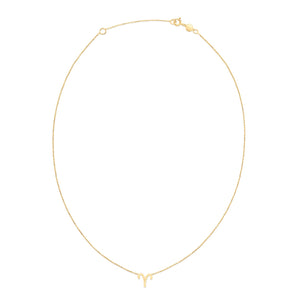 14K Yellow Gold Aries Necklace