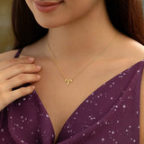 14K Yellow Gold Aries Necklace thumbnail 5