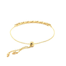 Load image into Gallery viewer, Adjustable Chain Bracelet in 14k Yellow Gold (5.00 mm)